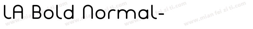LA Bold Normal字体转换